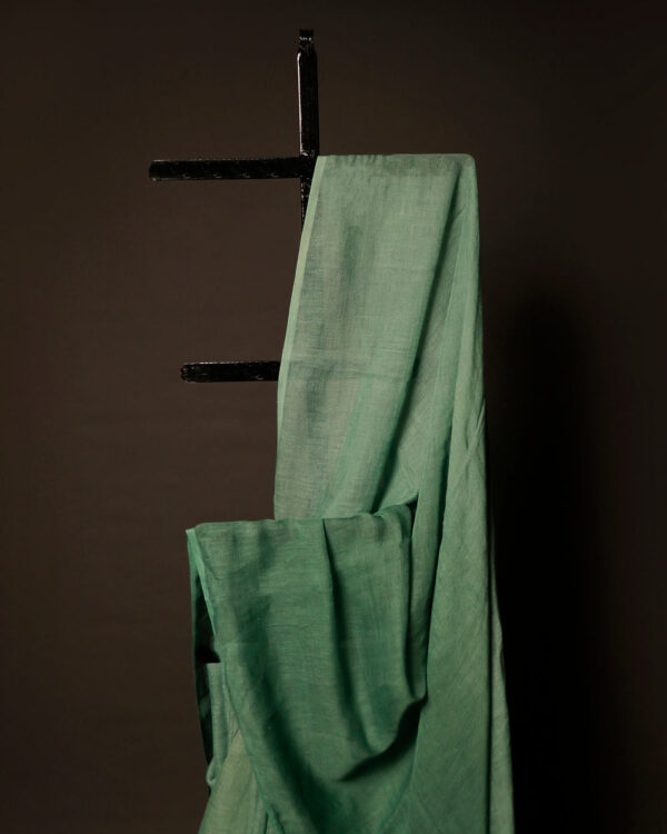 Spring Breeze Light Green Linen Shaded Saree
