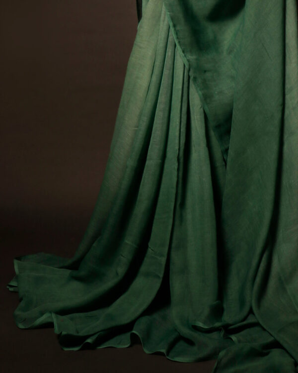 Spring Breeze Light Green Linen Shaded Saree