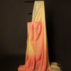Sunset Citrine Yellow and Orange Linen Shaded Saree