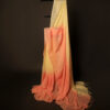 Sunset Citrine Yellow and Orange Linen Shaded Saree