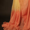 Sunset Citrine Yellow and Orange Linen Shaded Saree