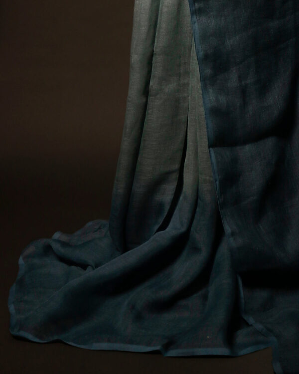 Dream Blue Linen Shaded Saree