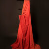 Tangerine Textures Orange Textured Linen Shaded Saree