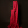 Crimson Elegance Red Textured Linen Shaded Saree