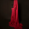 Crimson Elegance Red Textured Linen Shaded Saree
