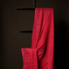 Crimson Elegance Red Textured Linen Shaded Saree