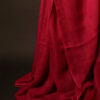 Crimson Elegance Red Textured Linen Shaded Saree
