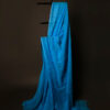 Sapphire Symphony Blue Textured Linen Shaded Saree