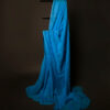 Sapphire Symphony Blue Textured Linen Shaded Saree