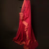 Pink Petal Pink Kota Cotton Zari Plain Saree, Full size 1