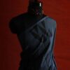 Plain Gray Colour Fancy H S Silk Saree, Top size  close up