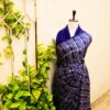 Pure Handloom Berry Blue Gaji Silk Saree