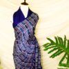 Pure Handloom Berry Blue Gaji Silk Saree