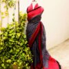 Pure Handloom Purple and Pink with Black Prints  Linen  Saree