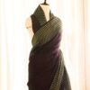 Pure Handloom Burgundy Linen Saree