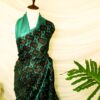 Pure Handloom Dark Green Gaji Silk Saree