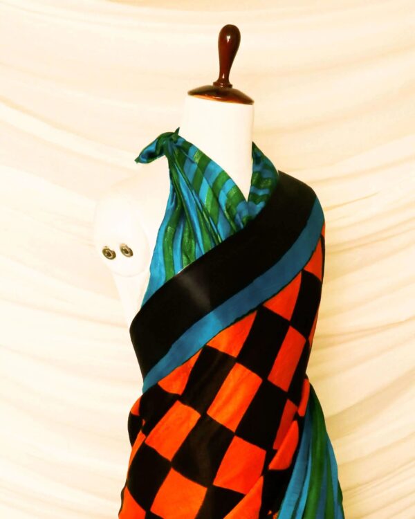 Pure Handloom Greenish Blue Gaji Silk Saree