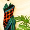 Pure Handloom Greenish Blue Gaji Silk Saree