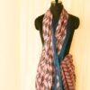 Pure Handloom Light Peach Mul Cotton Silk Print Sarees