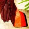 Pure Handloom Maroon Gaji Silk Saree