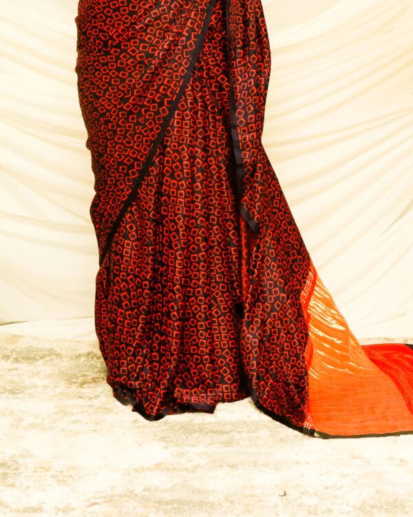 Pure Handloom Maroon Gaji Silk Saree