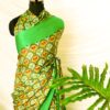Pure Handloom Parakeet Green Gaji Silk Saree