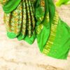 Pure Handloom Parakeet Green Gaji Silk Saree