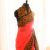 Pure Handloom Peach Linen Saree