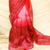 Pure Handloom Peach Organza Silk Saree
