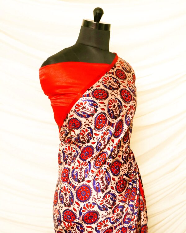 Pure Handloom Red Gaji Silk Saree