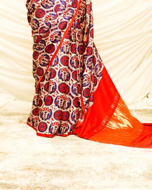 Pure Handloom Red Gaji Silk Saree
