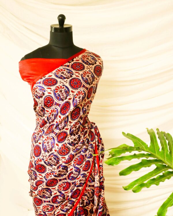Pure Handloom Red Gaji Silk Saree