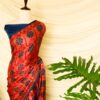 Pure Handloom Reddish Blue Gaji Silk Saree