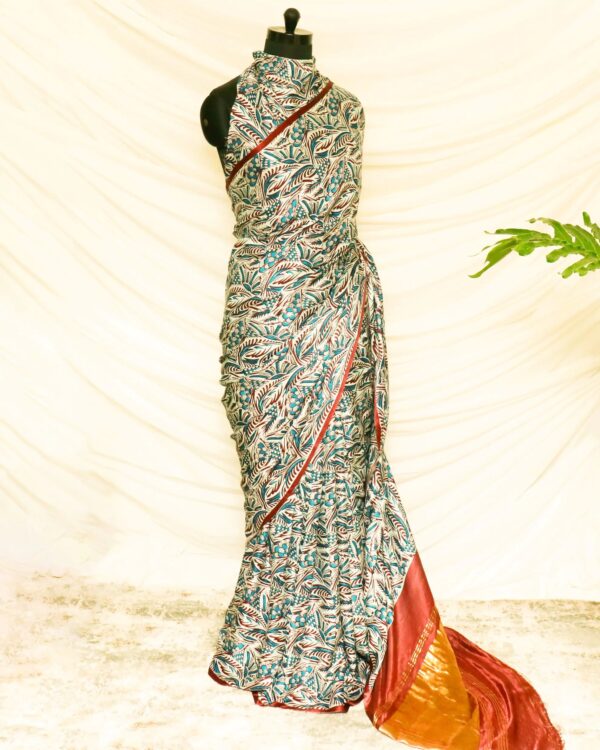 Pure Handloom Sandal Gaji Silk Saree