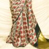 Pure Handloom Sandal with Green Gaji Silk Saree