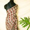 Pure Handloom Sandal with Green Gaji Silk Saree