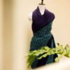 Pure Handloom Sky Blue with Violet Linen Saree