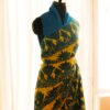 Pure Handloom Yellow with Blue Linen Saree