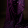 Purple Kota Cotton Sarees, printing details