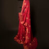 Rosy Radiance Pink Kota Cotton Zari Printed Saree, full size 1