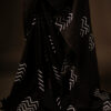black Kota cotton sarees, printing details