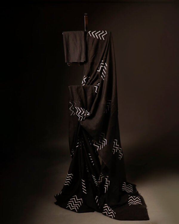 black Kota cotton sarees, close up
