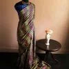 Casual Hand Block Printed Pure Desi Tussar Silk Saree