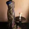 Casual Hand Block Printed Pure Desi Tussar Silk Saree