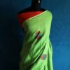 Hand Block Pigment Printed Pure Linen Saree