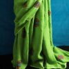 Hand Block Pigment Printed Pure Linen Saree