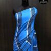 Blue Borderless Mul Cotton Saree & Affordable Cotton Sarees