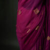 Purple Colour Printed Chiffon Silk Saree