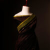 Dark brown color Silk Cotton Saree