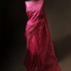 Whispering Petals Baby Pink Pure Organza Silk Saree